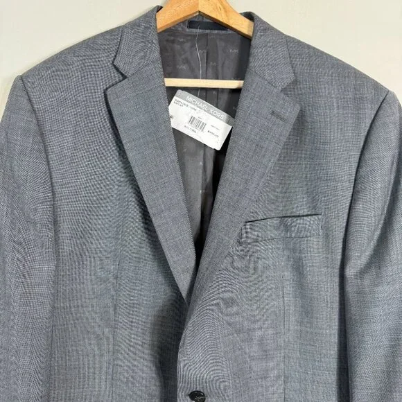 Michael Kors Wool Sport Coat Dinner Jacket Blazer Men 44L Gray Career Formal NWT